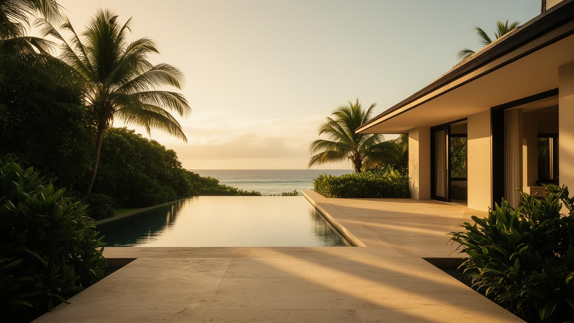 Villa contemporaine en bord de lagon, Île Maurice